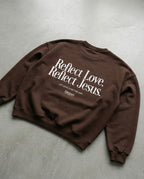 Reflect Jesus Brown Fleeced Sweatshirt  – Mirrors®