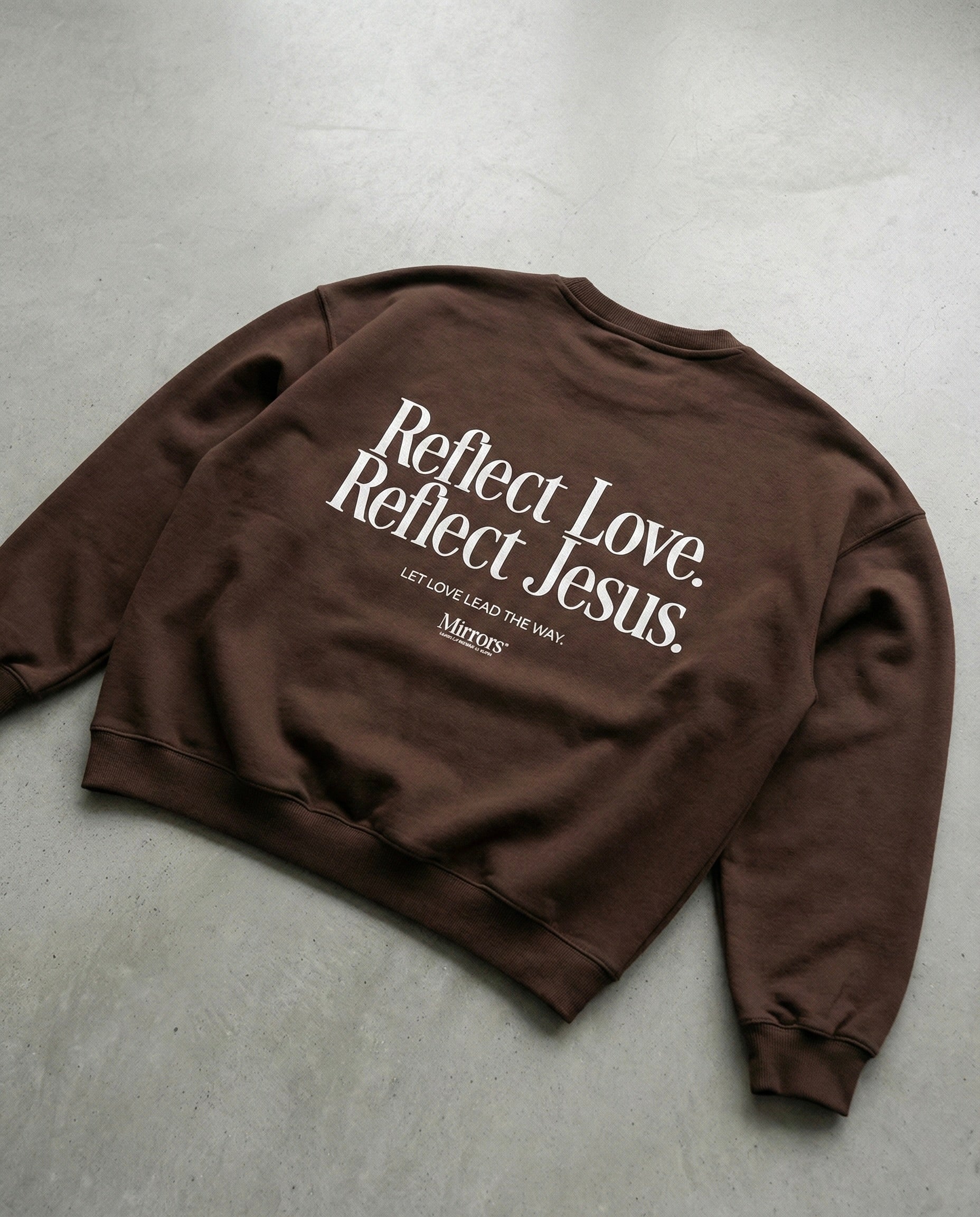 Reflect Jesus Brown Fleeced Sweatshirt  – Mirrors®