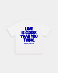 Closer Than You Think White Loose Fit Tee – Mirrors®