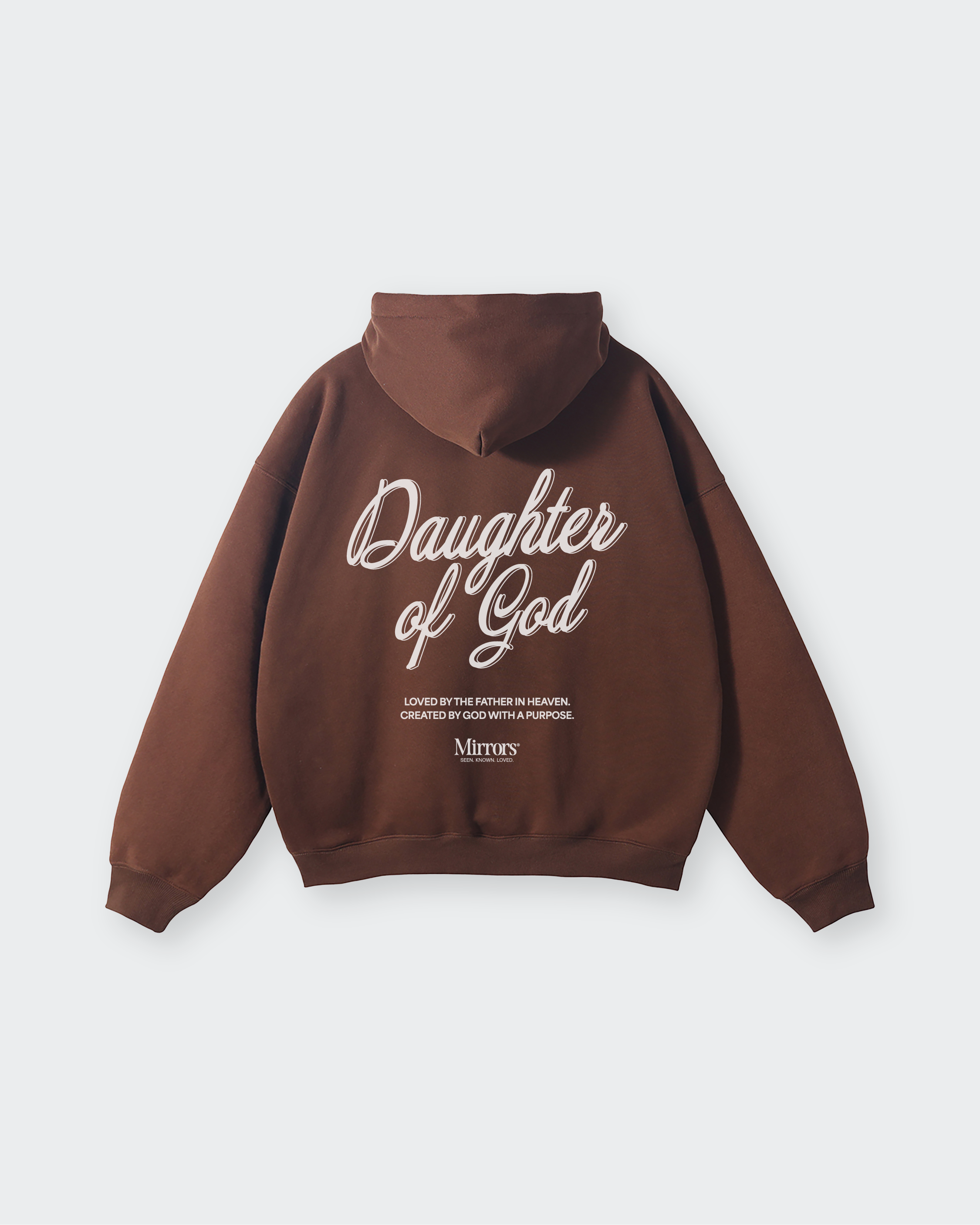 Daughter of God Brown Oversized Hoodie – Mirrors®