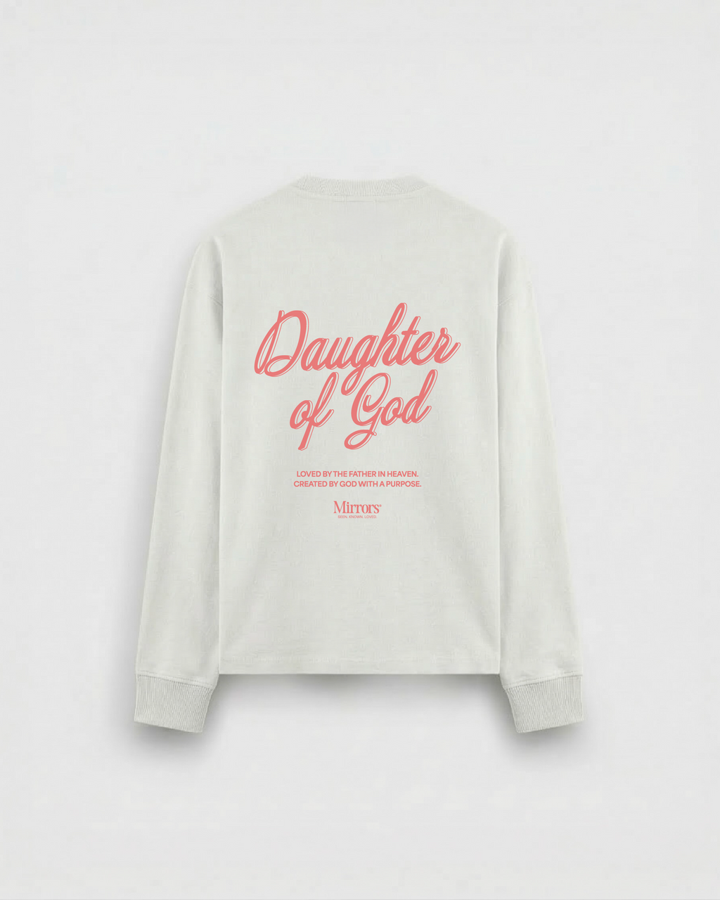 Daughter of God White Oversized Long Sleeve T-Shirt – Mirrors®