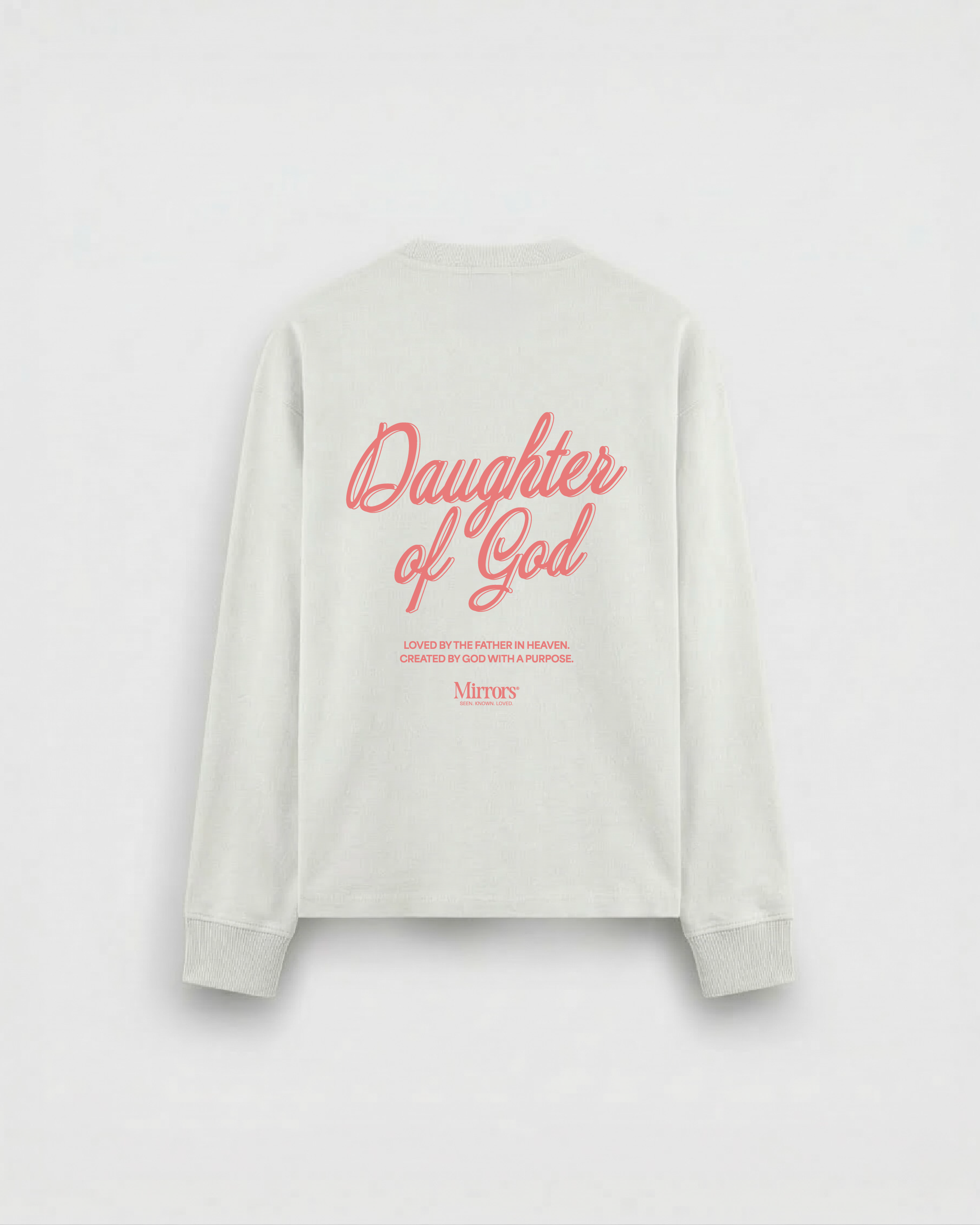 Daughter of God White Oversized Long Sleeve T-Shirt – Mirrors®