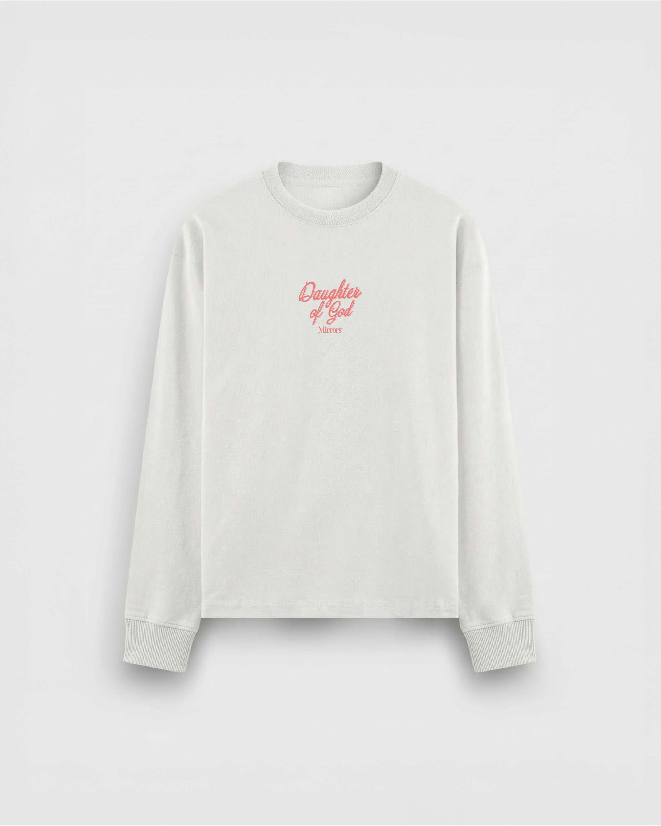 Daughter of God White Oversized Long Sleeve T-Shirt – Mirrors®