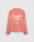 Daughter of God Coral Oversized Long Sleeve T-Shirt – Mirrors®