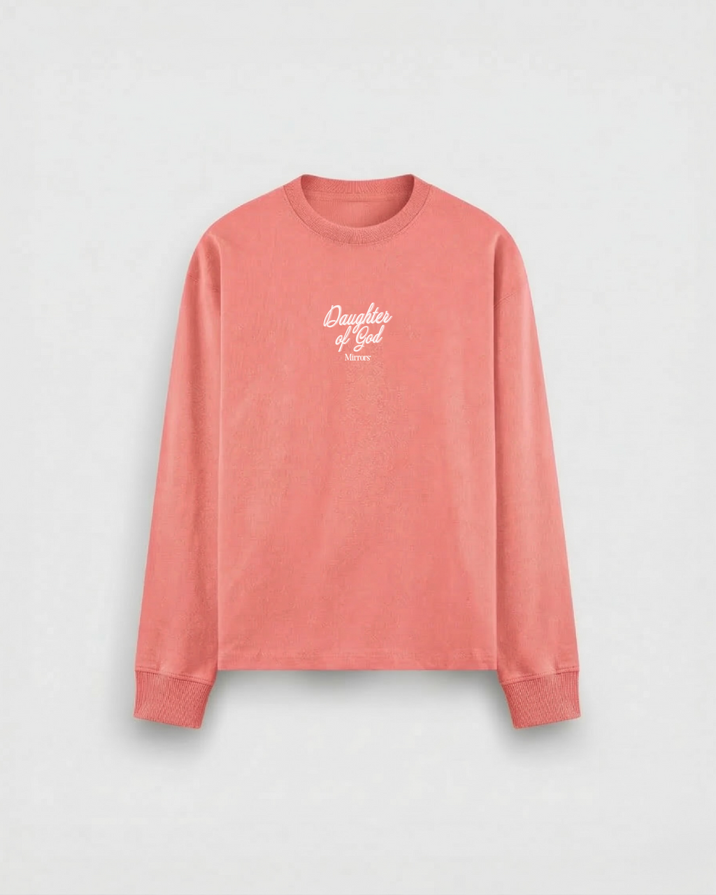 Daughter of God Coral Oversized Long Sleeve T-Shirt – Mirrors®
