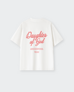 Daughter of God White Oversized Tee – Mirrors®