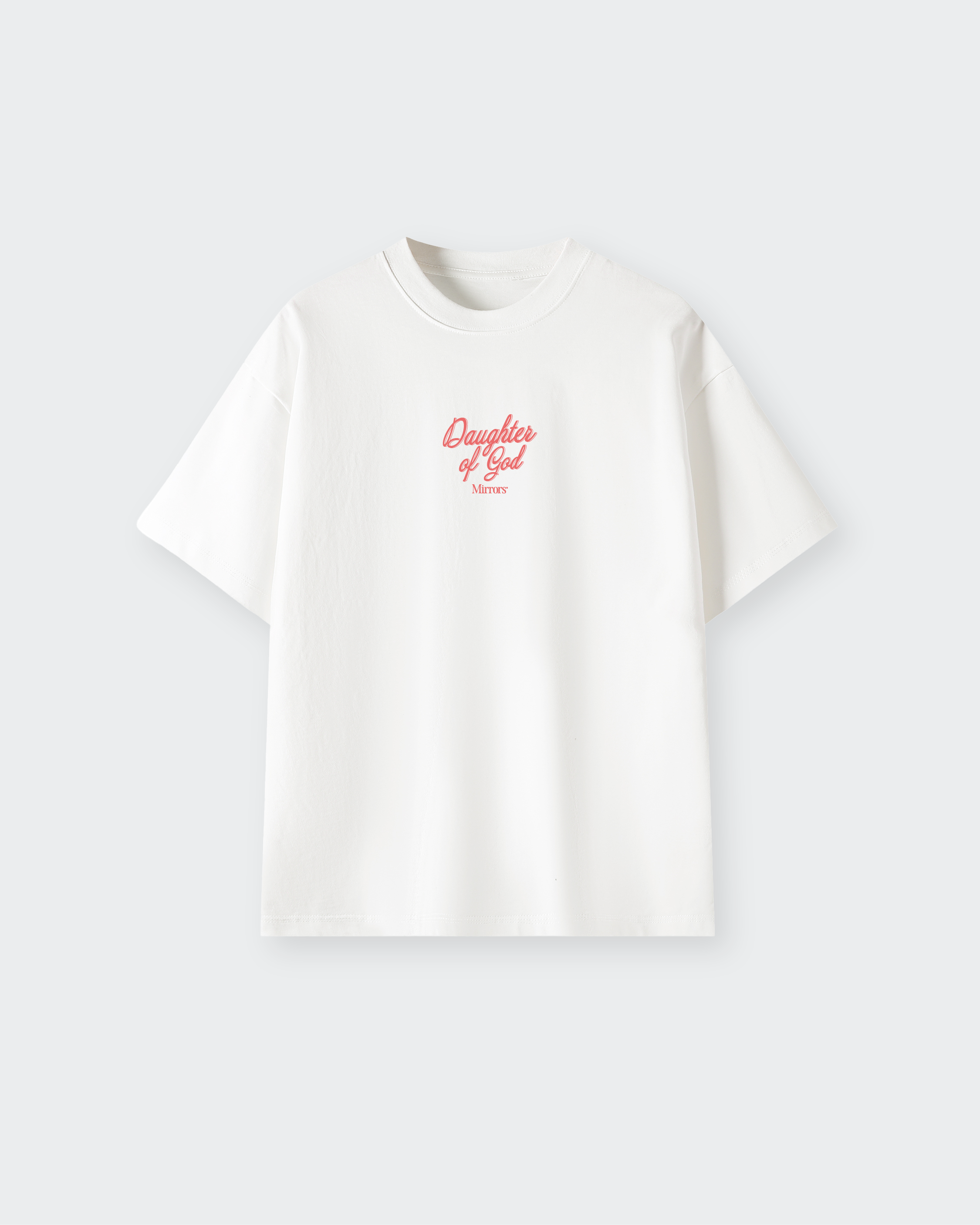 Daughter of God White Oversized Tee – Mirrors®