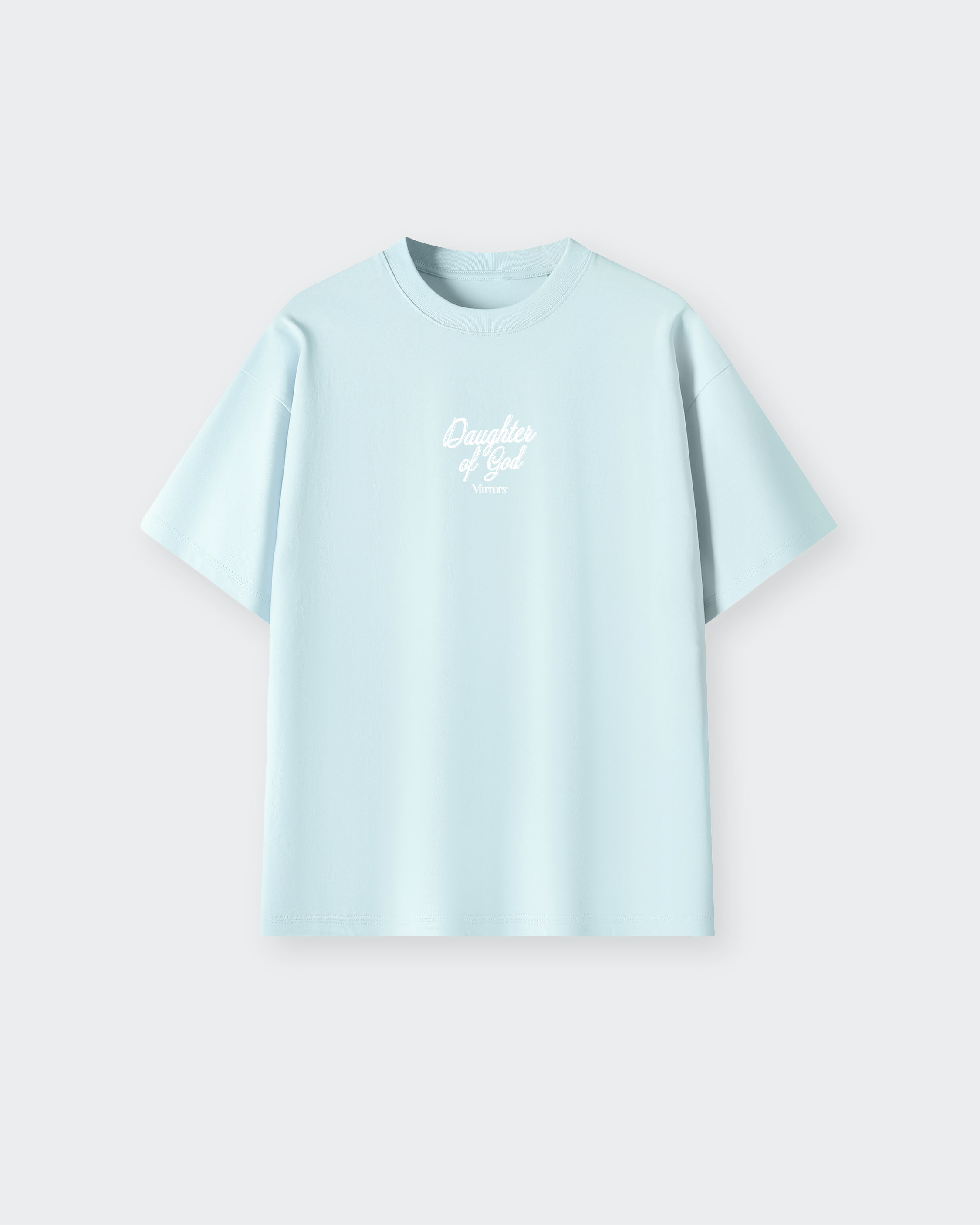 Daughter of God Sky Blue Oversized Tee – Mirrors®