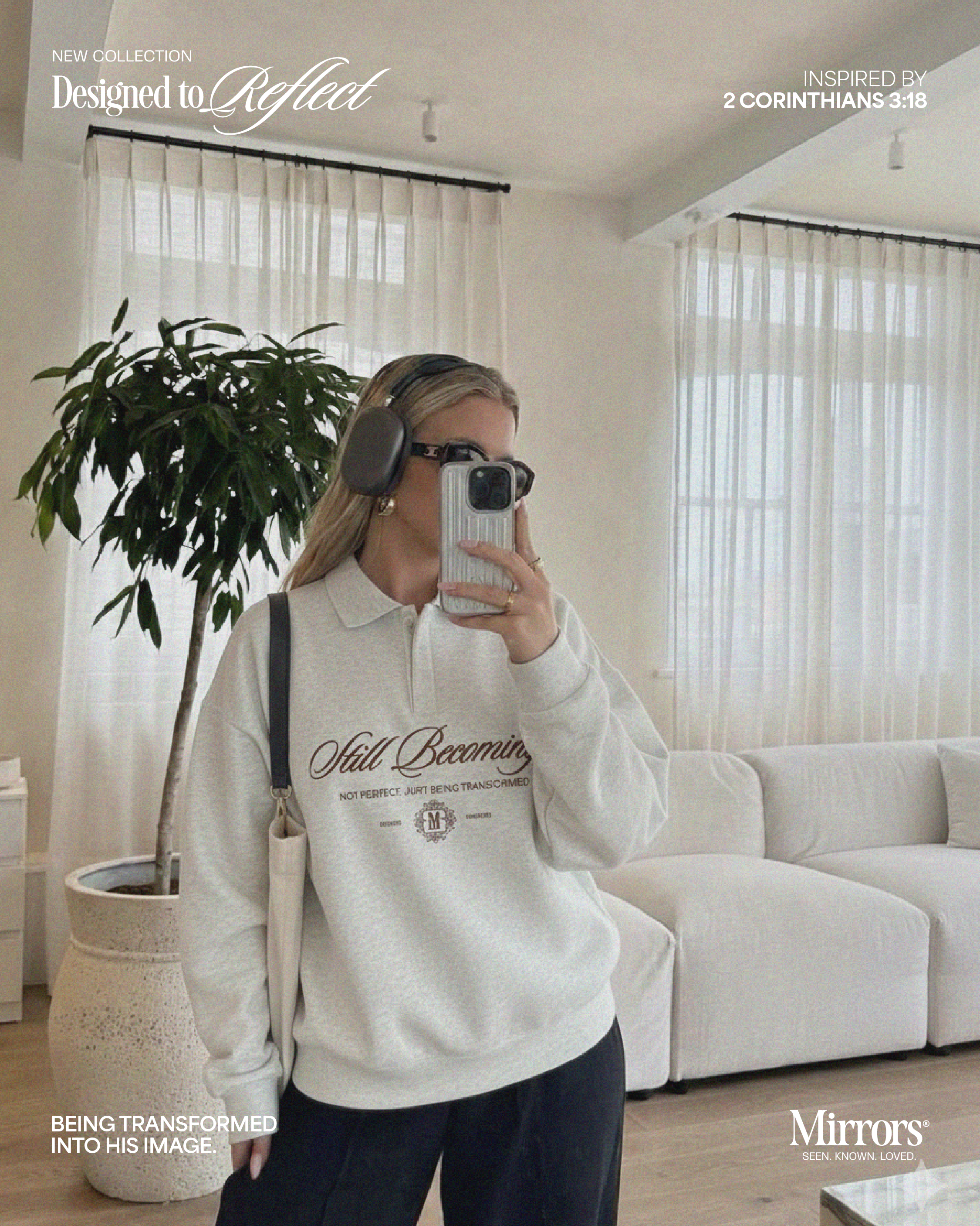 Still Becoming Gray Heavyweight Polo Sweatshirt – Mirrors®