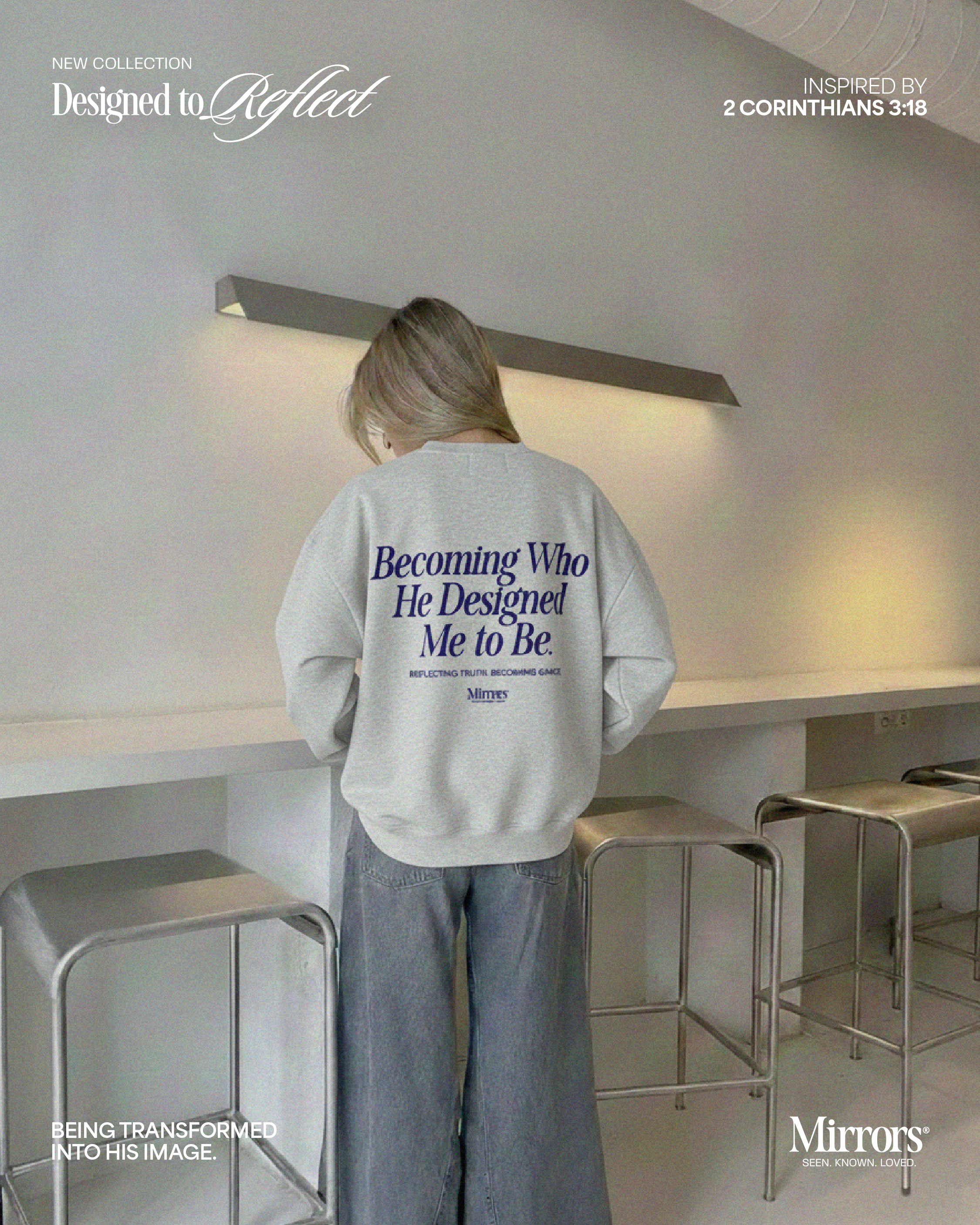 Becoming Gray Fleeced Sweatshirt – Mirrors®