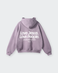 Love Jesus Love People Purple Oversized Hoodie – Mirrors®