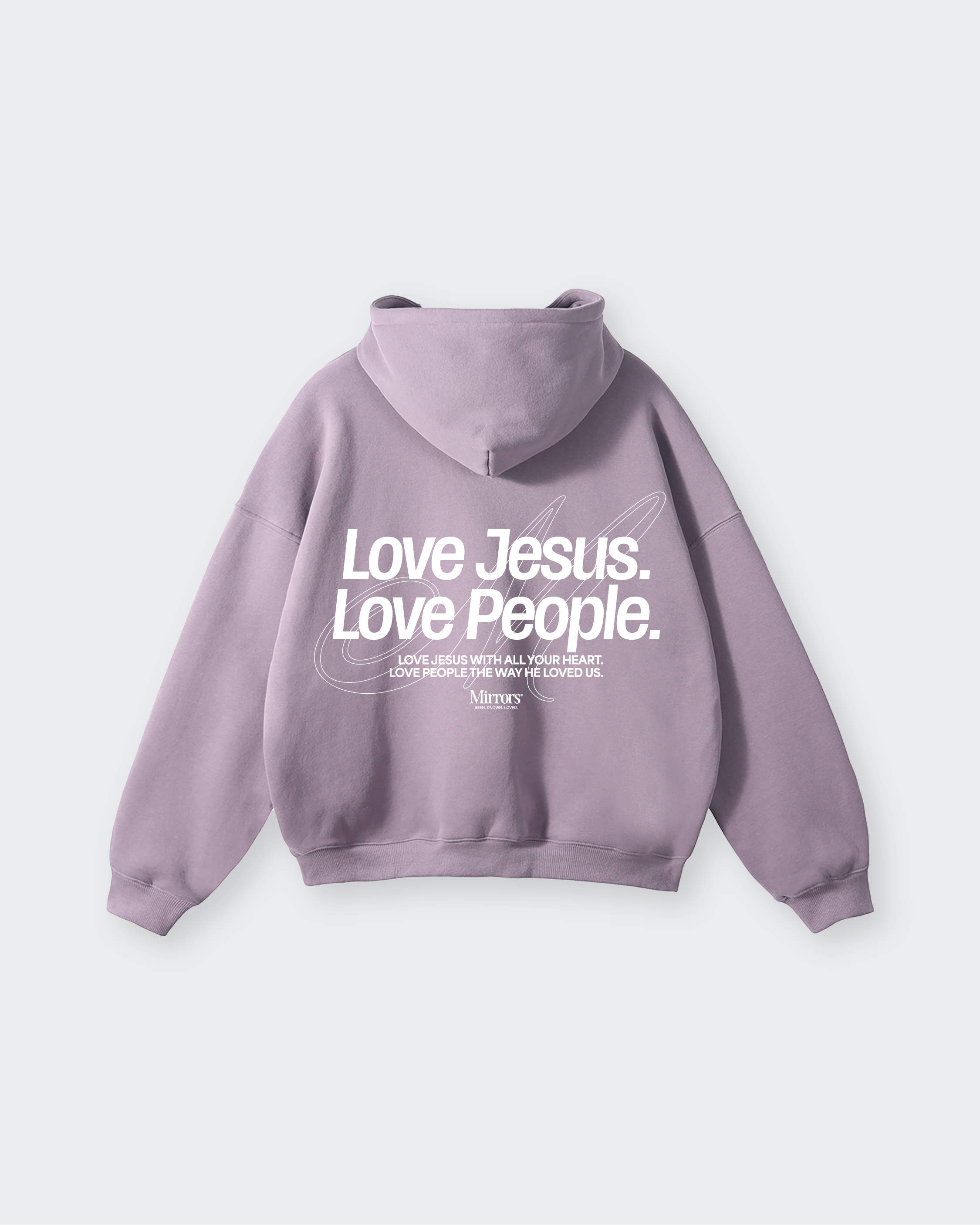 Love Jesus Love People Purple Oversized Hoodie – Mirrors®