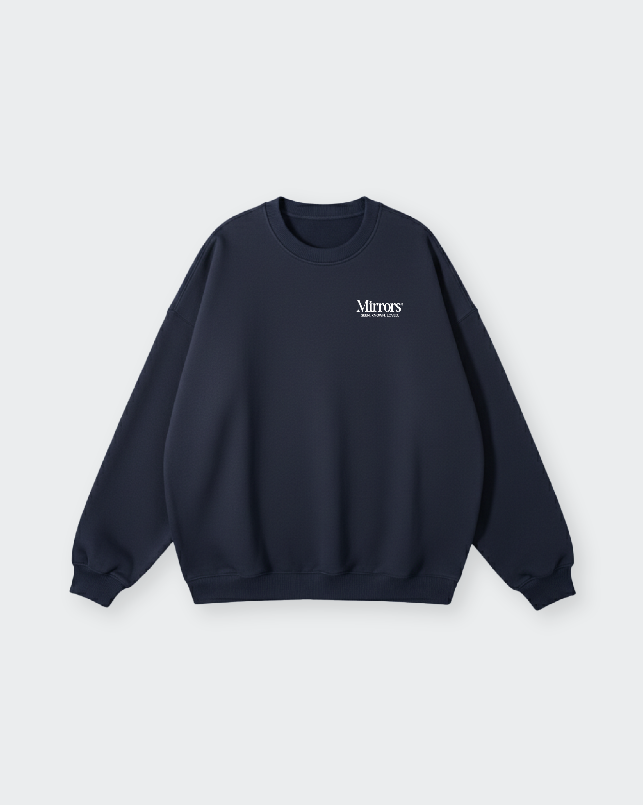 Becoming Navy Blue Fleeced Sweatshirt – Mirrors®