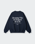Becoming Navy Blue Fleeced Sweatshirt – Mirrors®
