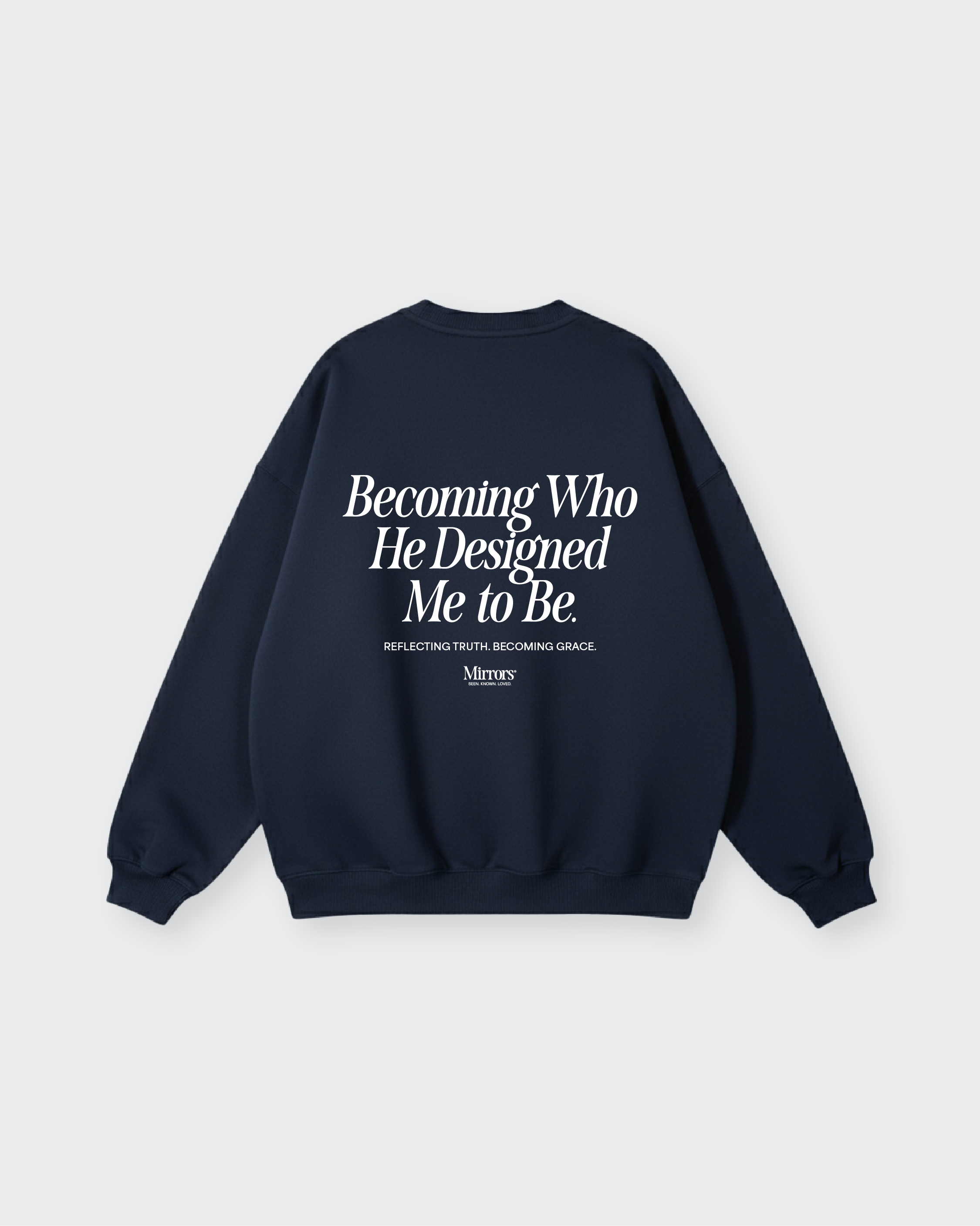 Becoming Navy Blue Fleeced Sweatshirt – Mirrors®