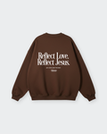 Reflect Jesus Brown Fleeced Sweatshirt  – Mirrors®