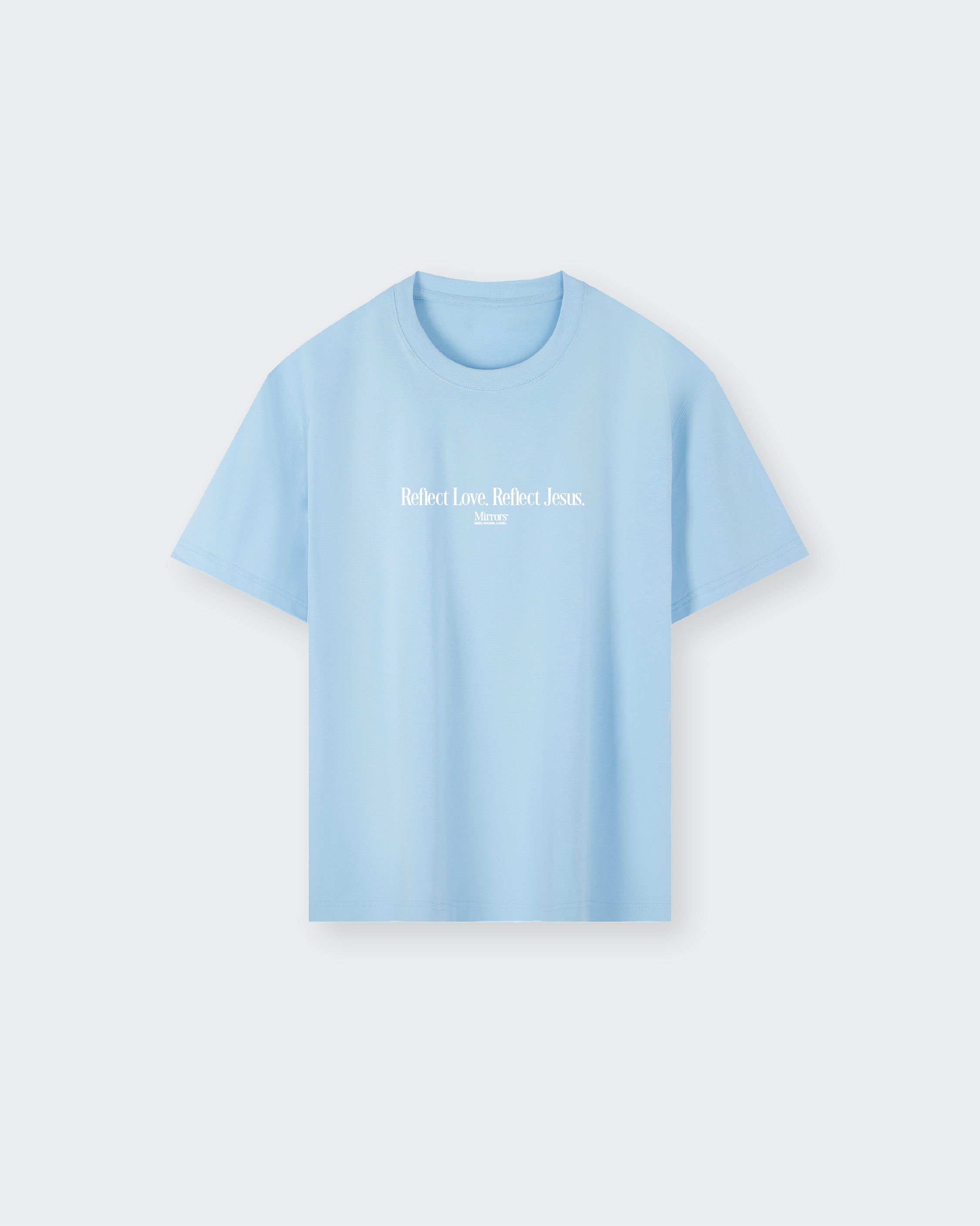Reflect Jesus Light Blue Loose Tee – Mirrors®