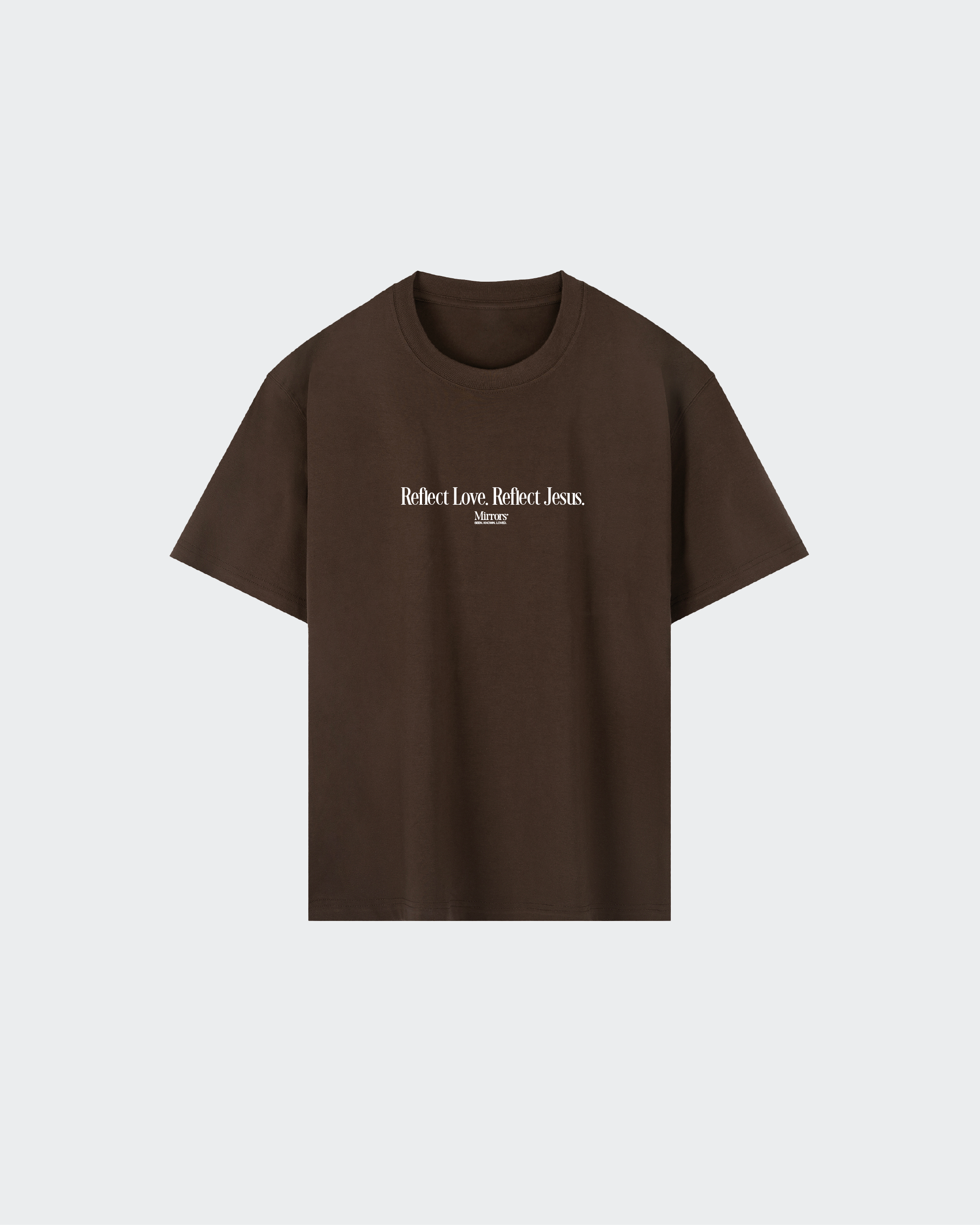 Reflect Jesus Brown Loose Tee – Mirrors®