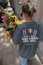 Grace Rewrites Gray Loose Fit Tee – Mirrors®