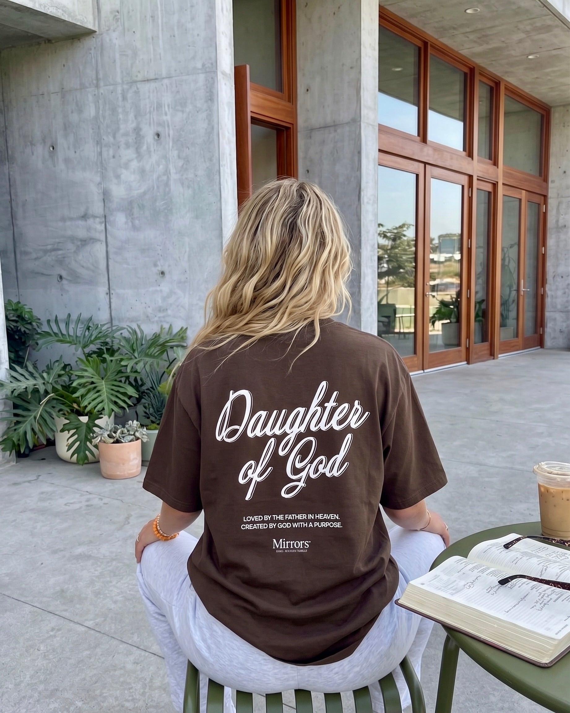 Daughter of God Brown Oversized Tee – Mirrors®