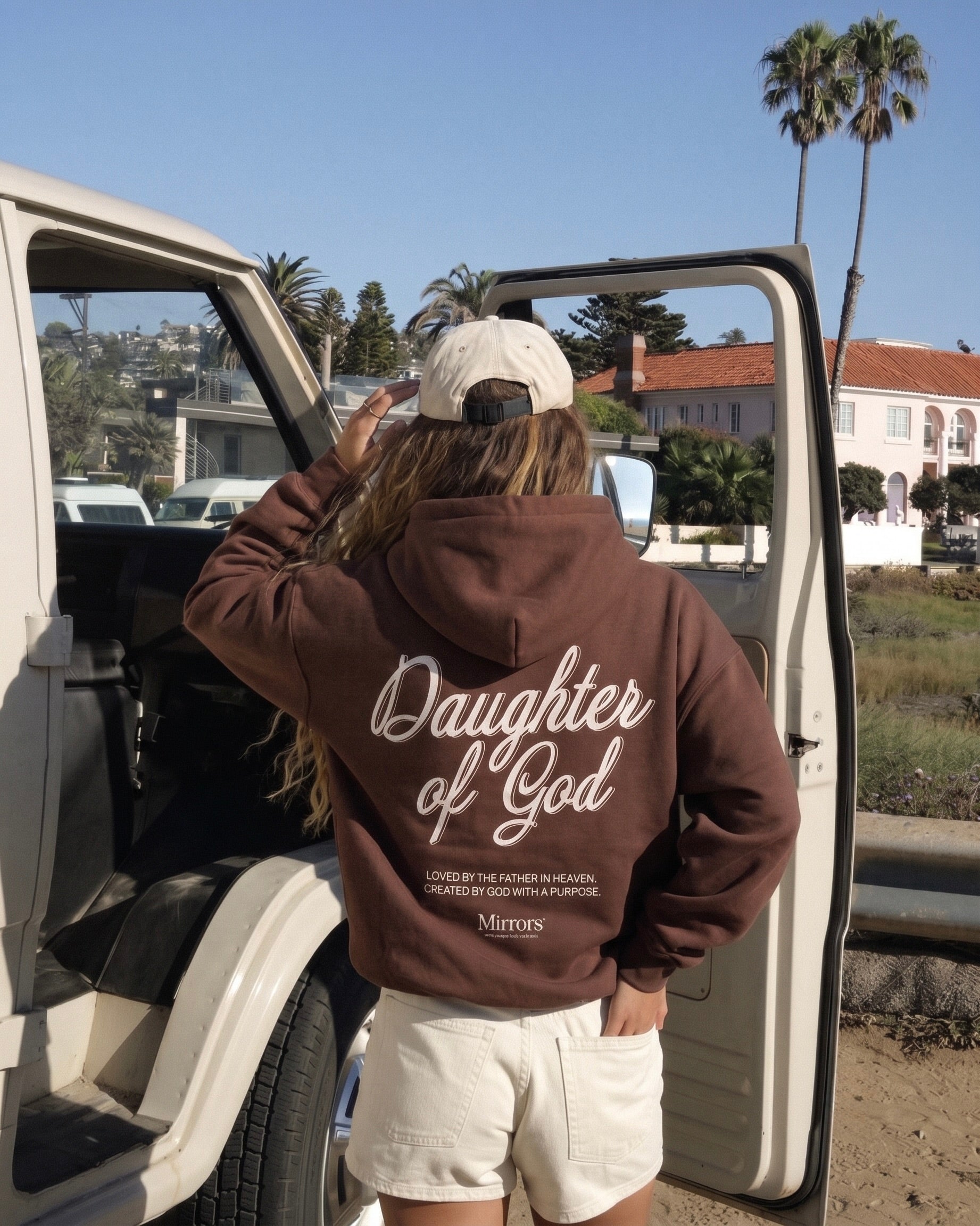 Daughter of God Brown Oversized Hoodie – Mirrors®
