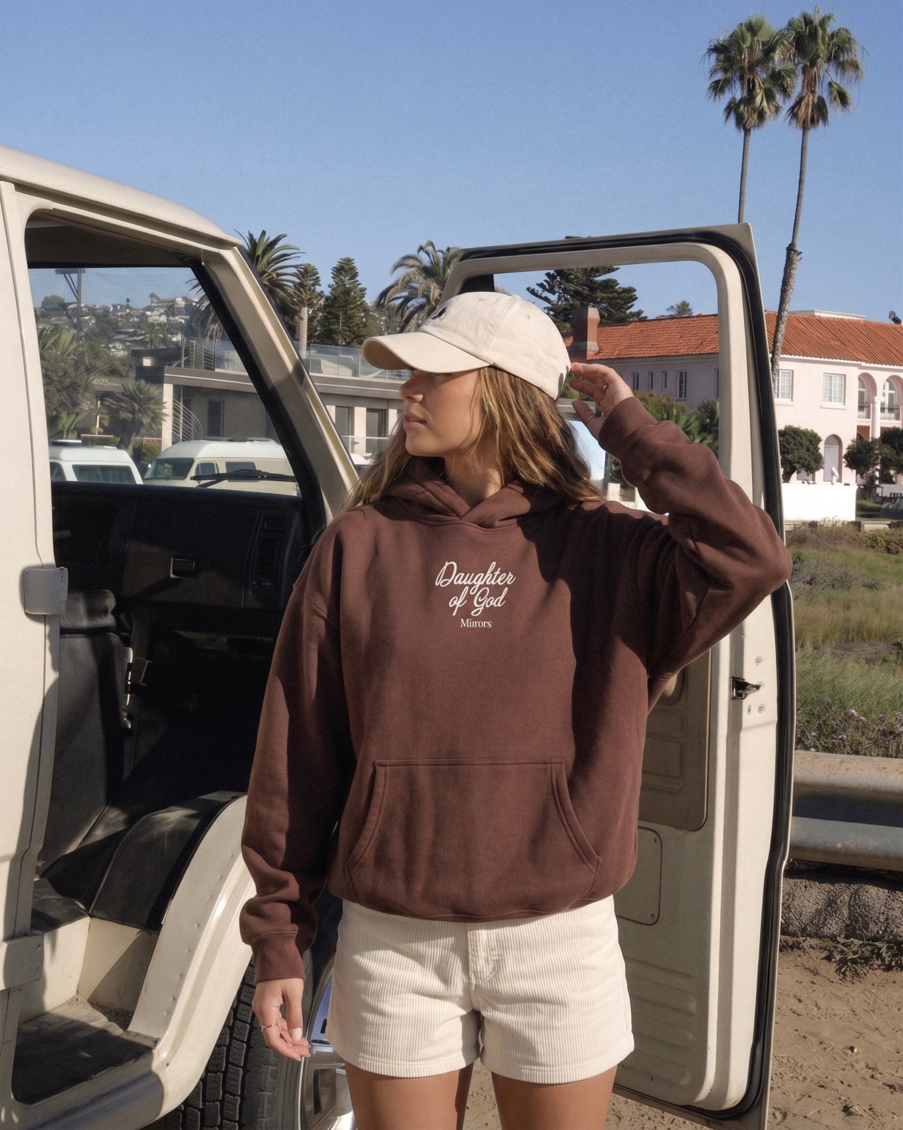 Daughter of God Brown Oversized Hoodie – Mirrors®