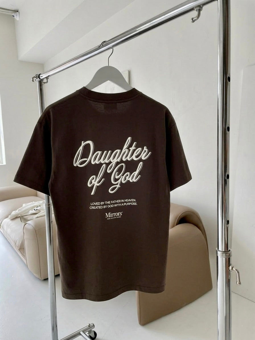 Daughter of God Brown Oversized Tee – Mirrors®