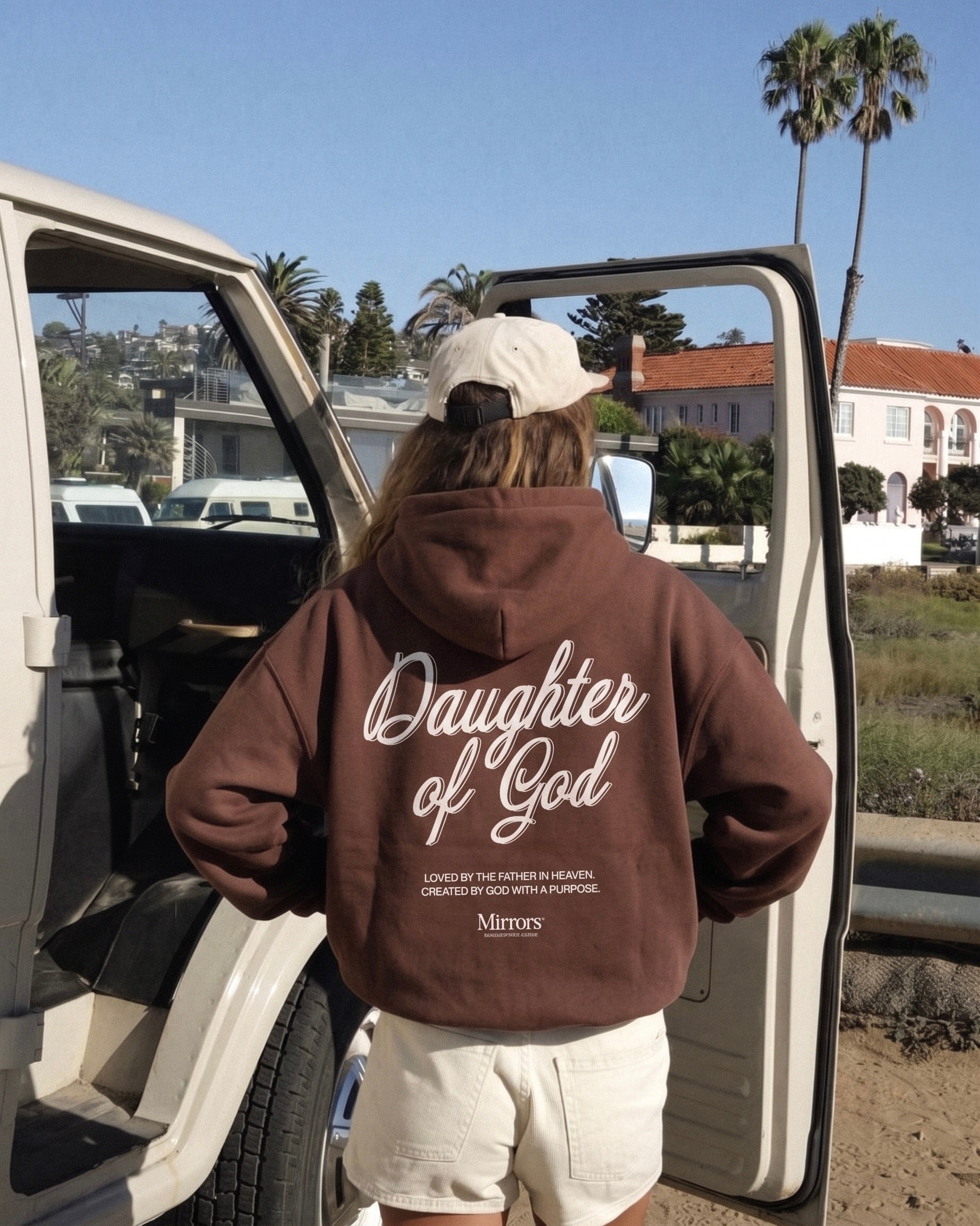 Daughter of God Brown Oversized Hoodie – Mirrors®