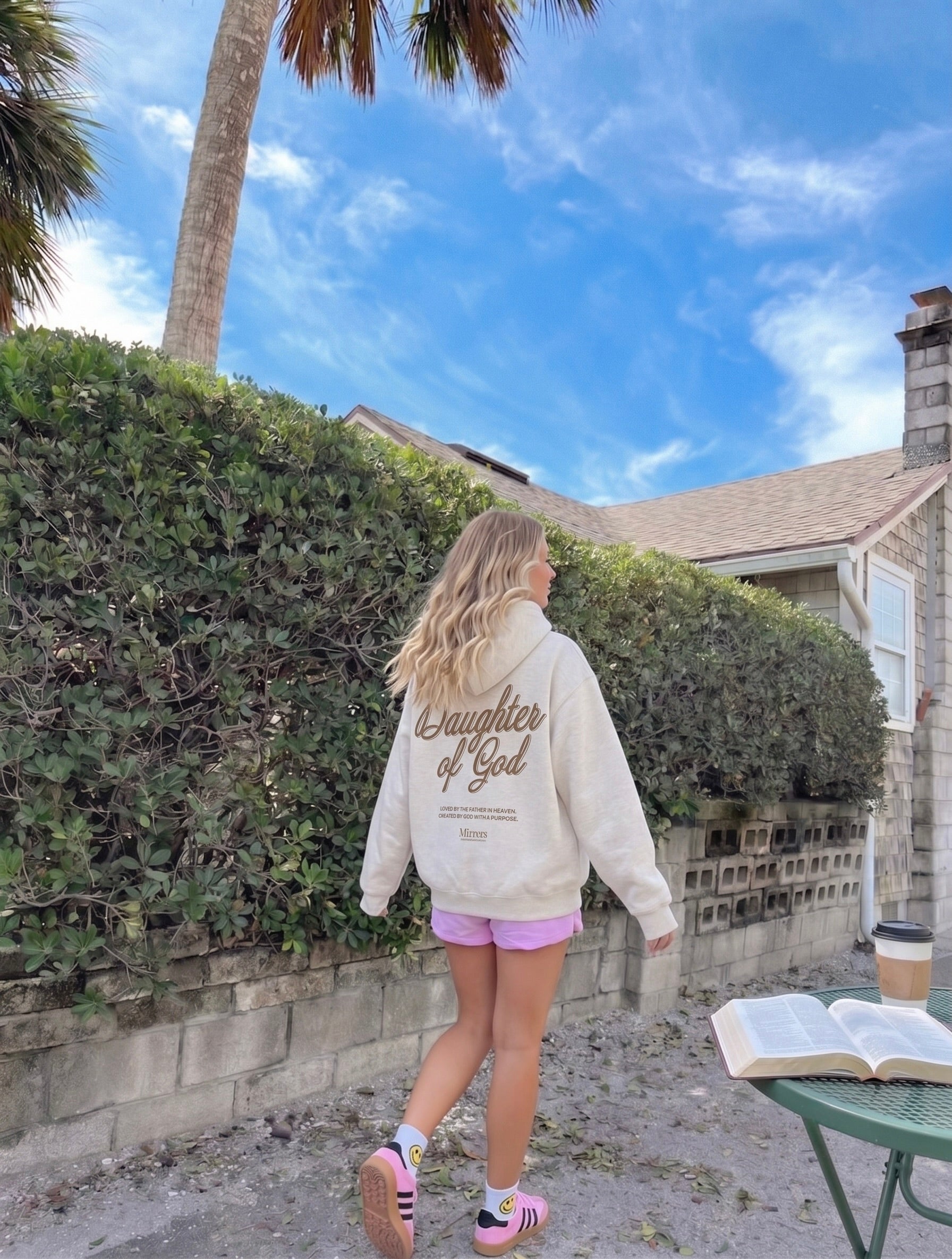 Daughter of God Oat Gray Oversized Hoodie – Mirrors®