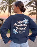 Not Manifested Waffle Longsleeve Oversized Fit Tee Navy Blue – Mirrors® (Copy)
