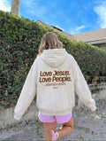 Love Jesus Love People Oat Gray Oversized Hoodie – Mirrors®