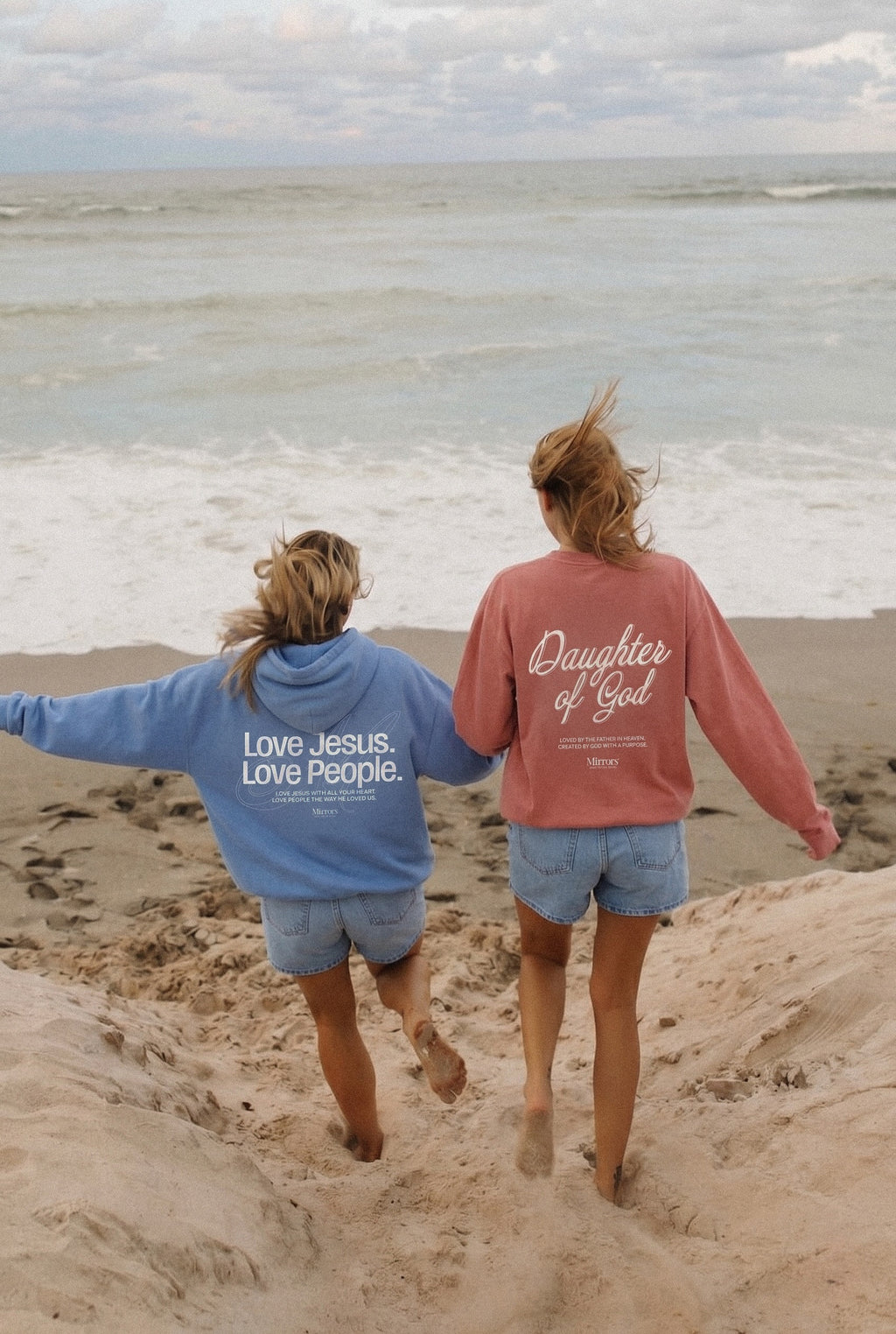 Daughter of God Coral Oversized Long Sleeve T-Shirt – Mirrors®