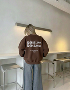 Reflect Jesus Brown Fleeced Sweatshirt  – Mirrors®