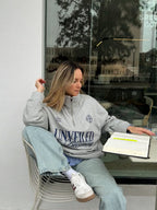 Unveiled Gray Quarter-Zip Drop Shoulder Sweatshirt – Mirrors®