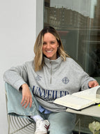 Unveiled Gray Quarter-Zip Drop Shoulder Sweatshirt – Mirrors®