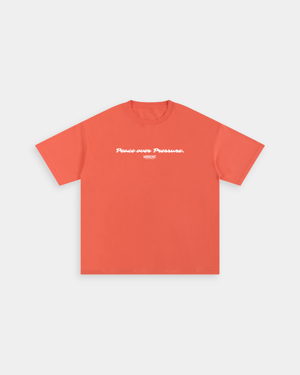 Peace Over Pressure Coral Pink Loose Tee – Mirrors®
