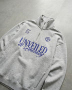 Unveiled Gray Quarter-Zip Drop Shoulder Sweatshirt – Mirrors®