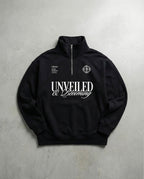 Unveiled Black Quarter-Zip Drop Shoulder Sweatshirt – Mirrors®