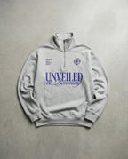 Unveiled Gray Quarter-Zip Drop Shoulder Sweatshirt – Mirrors®