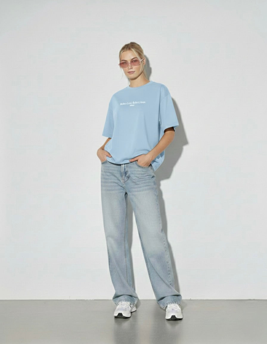 Reflect Jesus Light Blue Loose Tee – Mirrors®