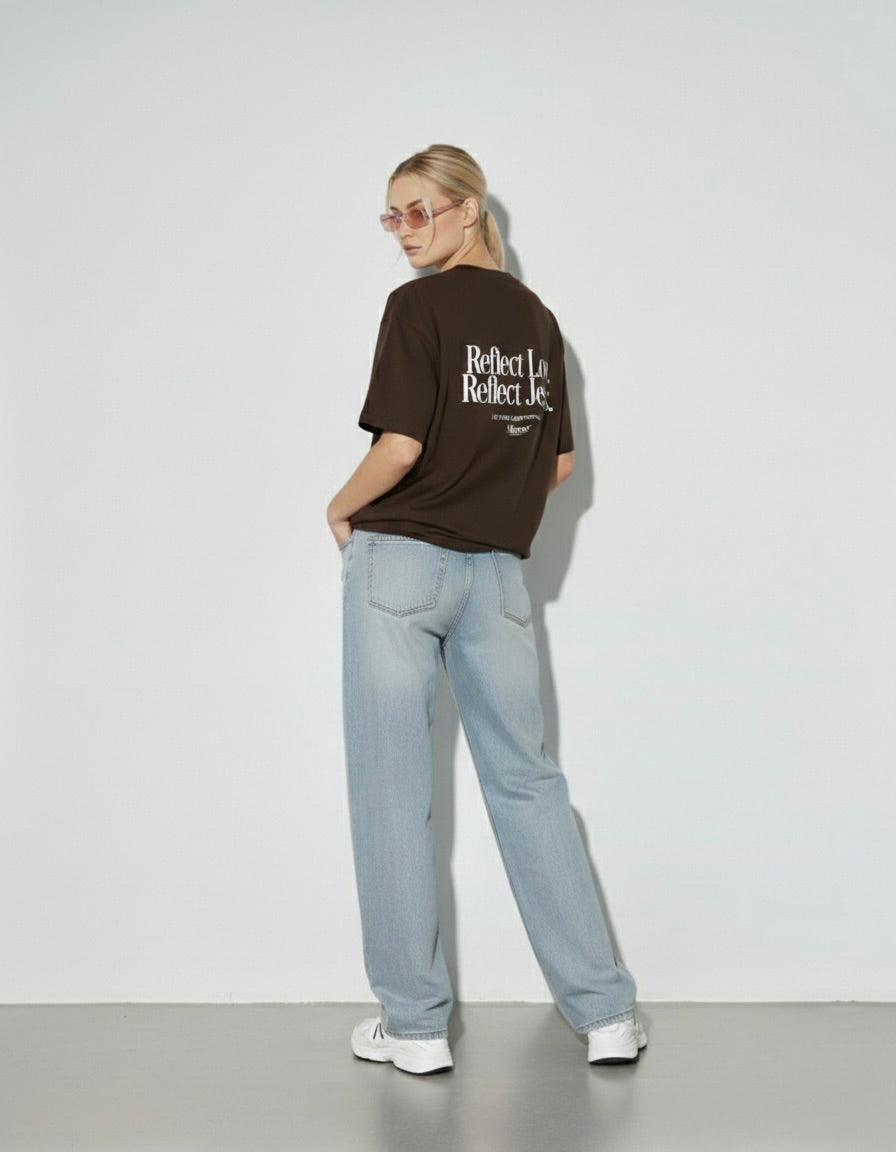 Reflect Jesus Brown Loose Tee – Mirrors®